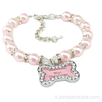 nuovo design gioiello collare collana perla accessori per animali domestici